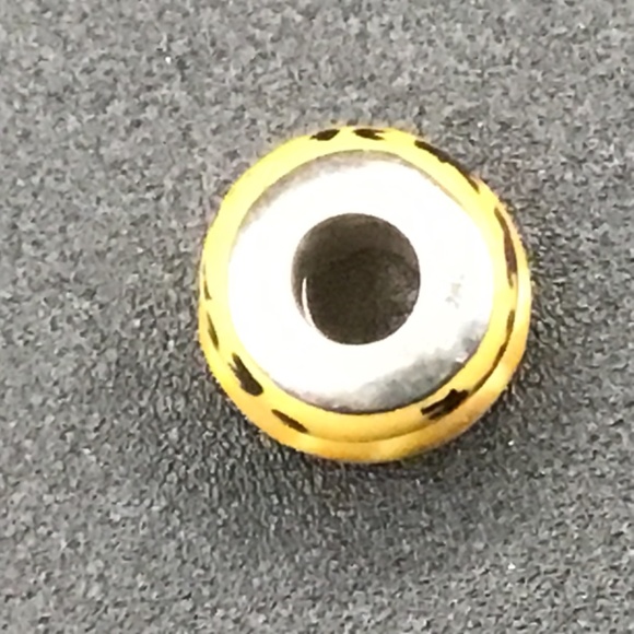 3  Generic .925 Sterling Silver animal print glass beads - Picture 9 of 9